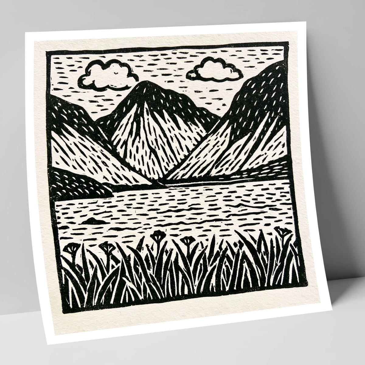 Black and White Wasdale Valley lake district valley art print