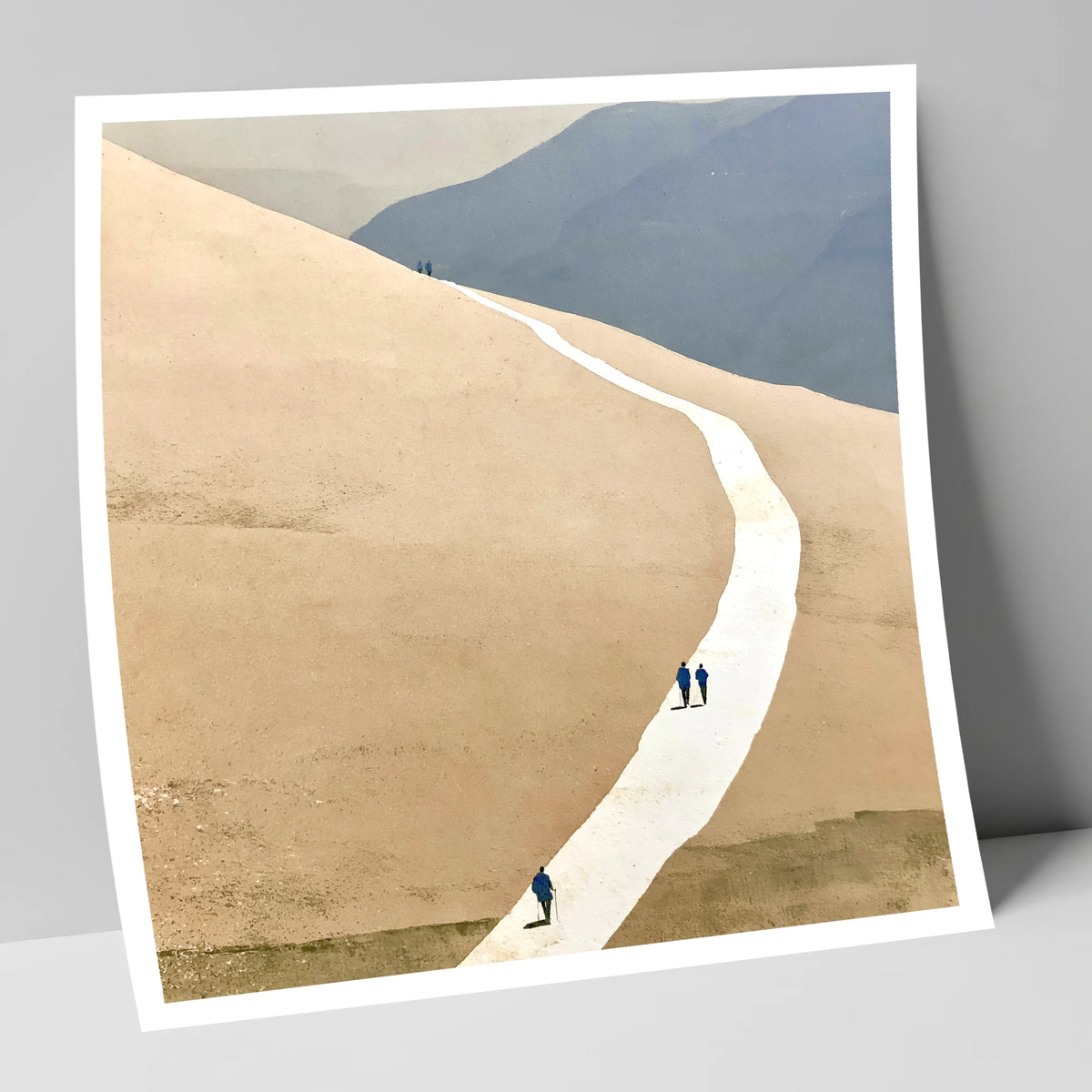Winding Path across the Ochre Fells lake district walking art print