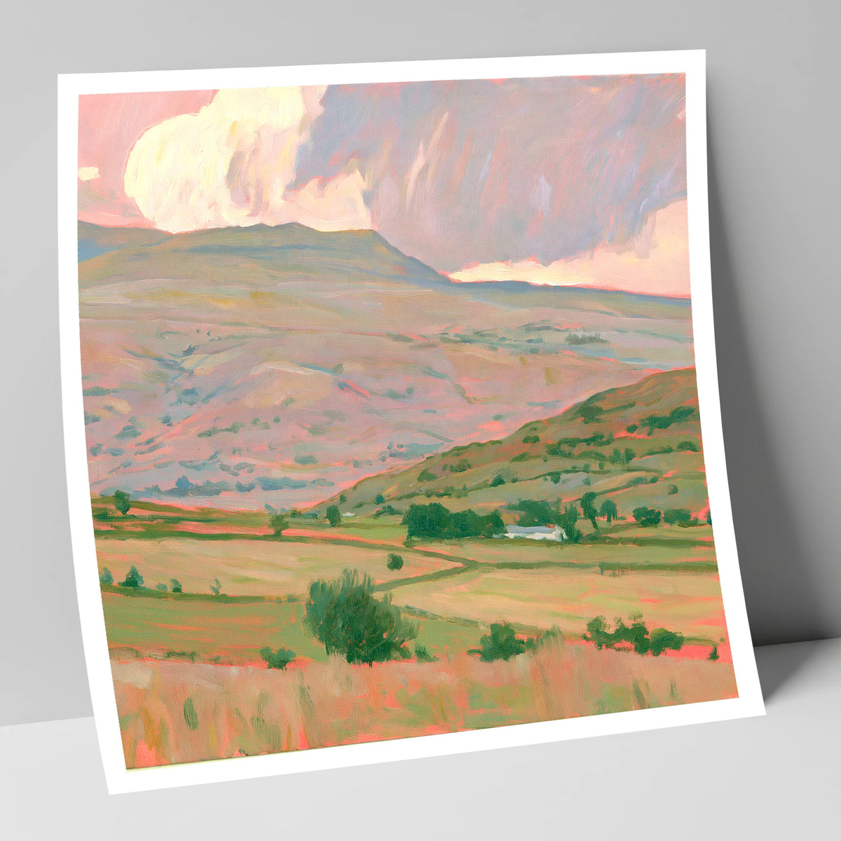 Pastel Storm Clouds Over Fells lake district sky art print