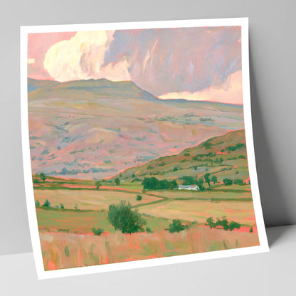 Pastel Storm Clouds Over Fells lake district sky art print