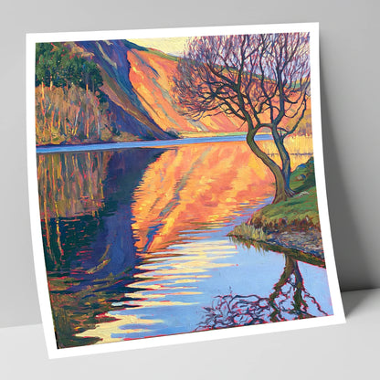 Vibrant Bassenthwaite Lake Reflections lake district lake art print