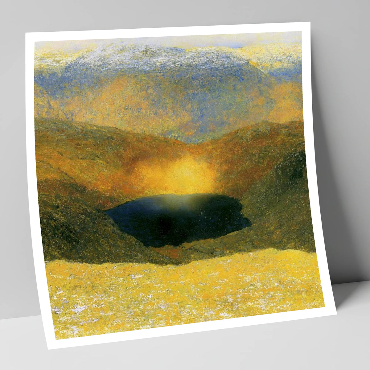 Golden Light Over Easedale Tarn lake district lake art print