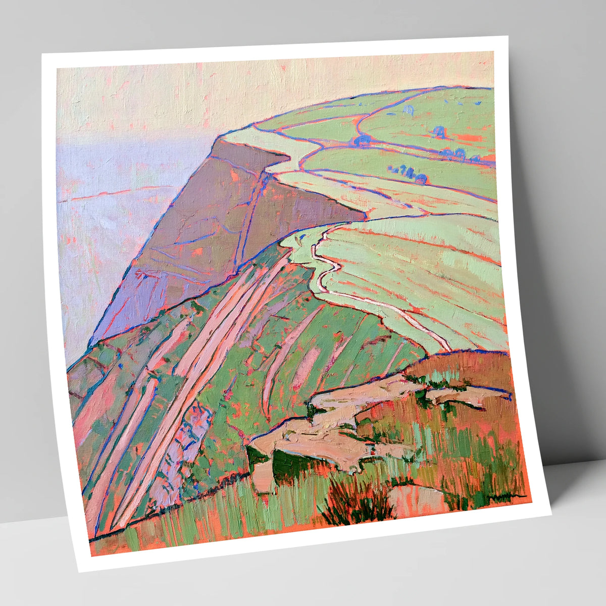 Mountain Ridge in Vivid Colour lake district fell art print