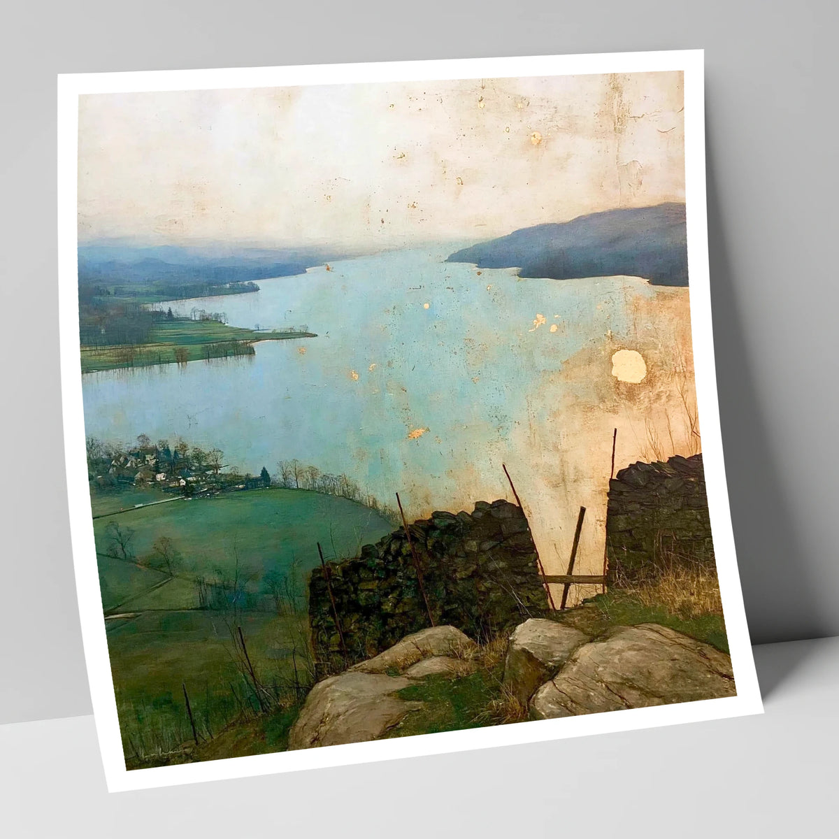 Lake Windermere in Golden Haze lake district lake art print