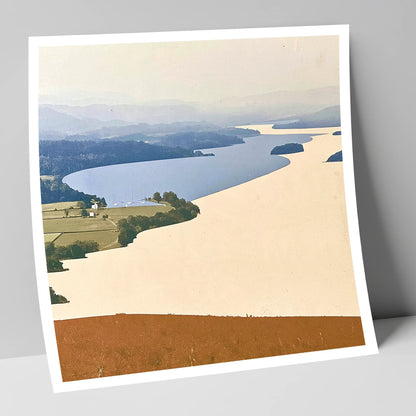 Slate Blue Windermere from Above lake district lake art print