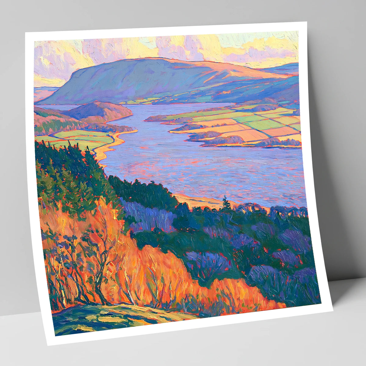 Vibrant Autumn Over Bassenthwaite Lake lake district lake art print