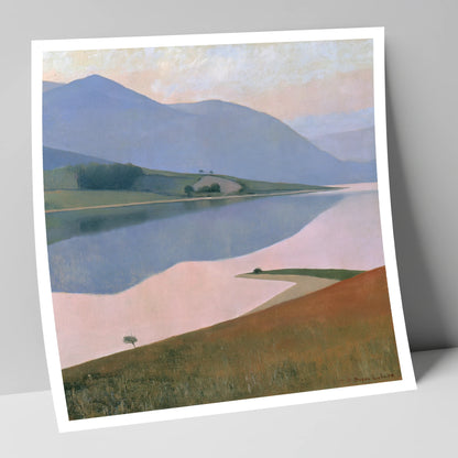 Pastel Fells and Still Lake lake district lake art print