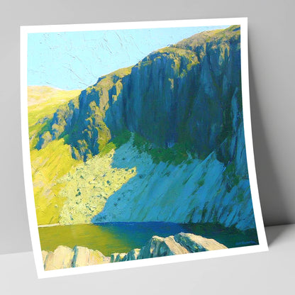 Vibrant Pavey Ark and Tarn lake district fell art print