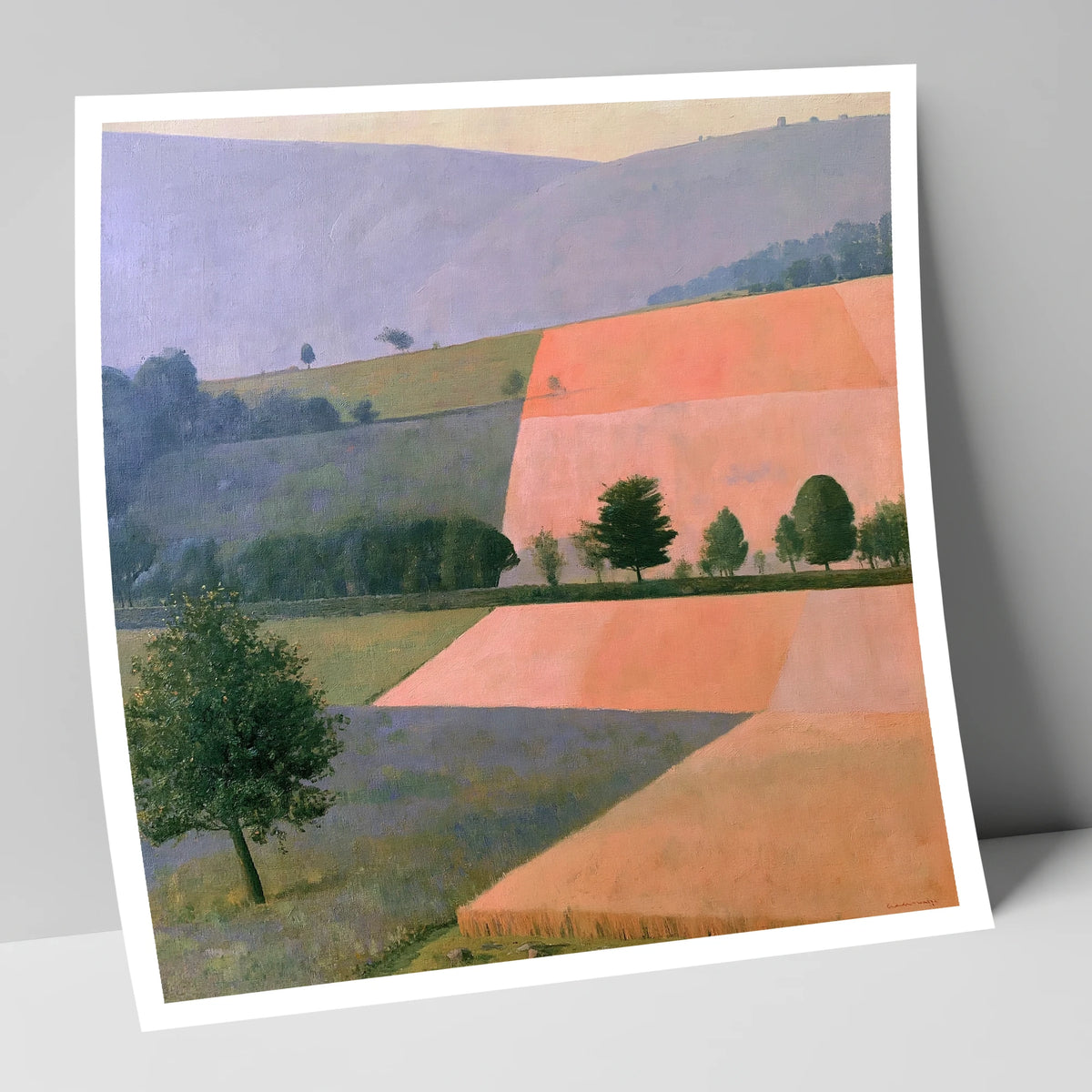 Pastel Patchwork Lakeland Dale Fields lake district valley art print