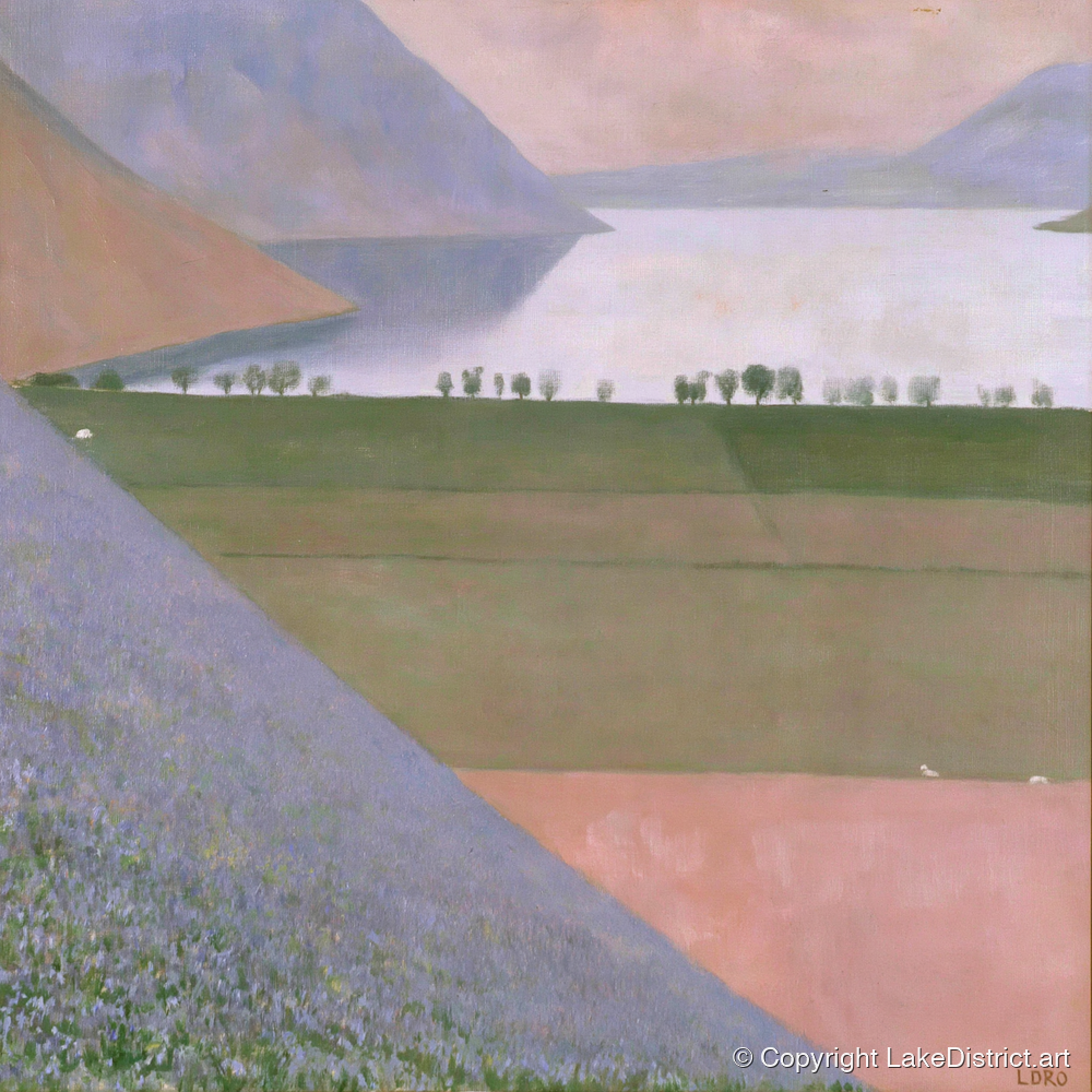 Rannerdale Fellside Over Crummock Water - lake district lake art print and canvas by Alistair Thorne A.I