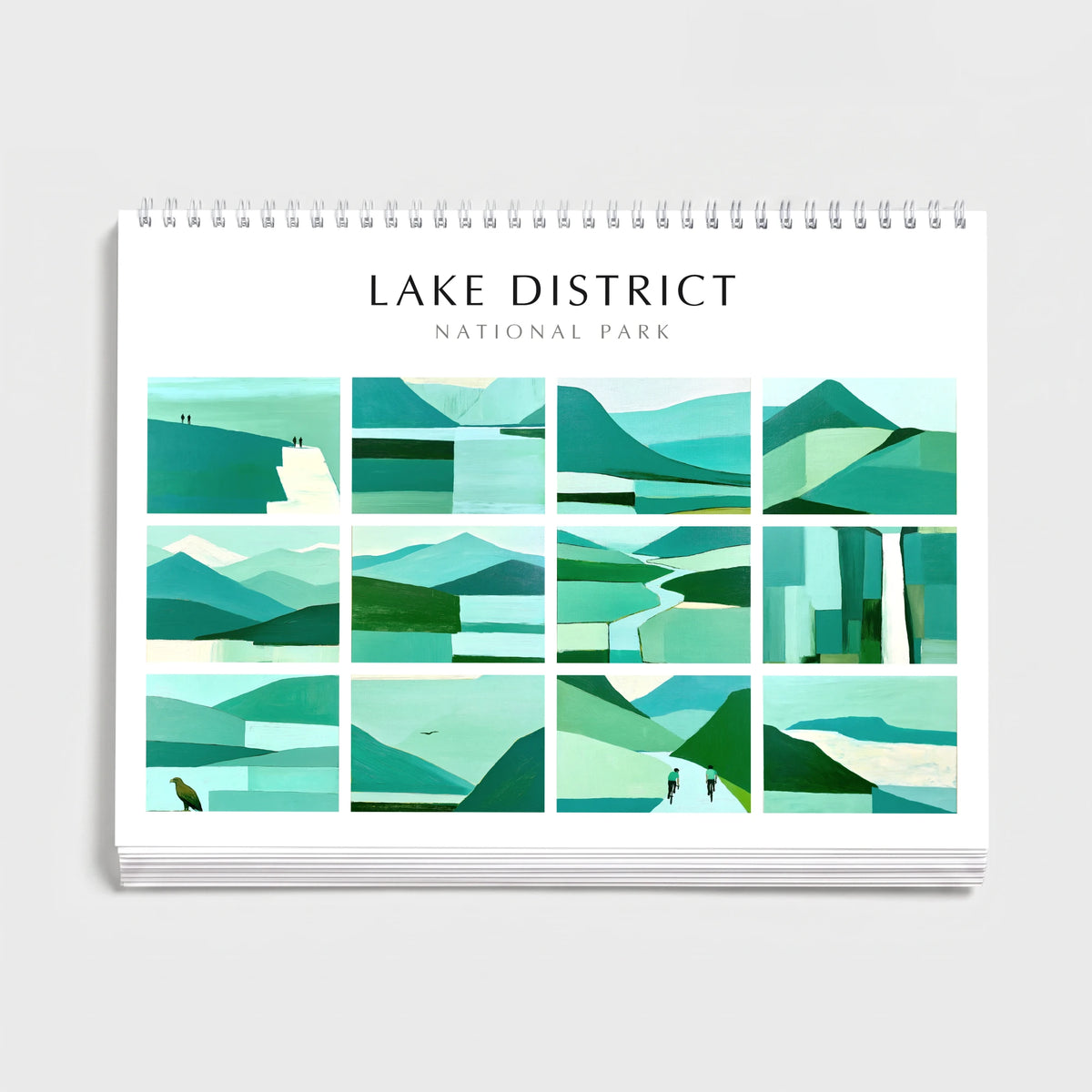 Sebastian Finch 2027 wall calendar cover — all twelve monthly paintings
