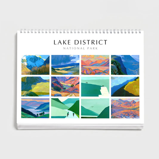 Selected Artists 2027 wall calendar cover — all twelve monthly paintings