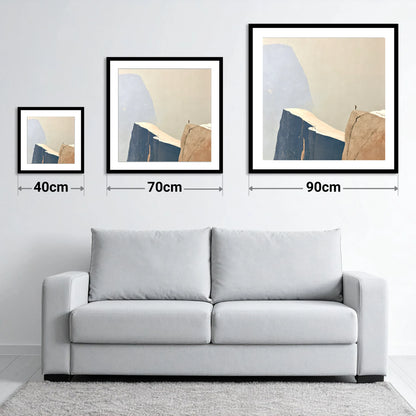 Fell Walker on Ochre Ridge - size guide showing 40cm, 70cm and 90cm art prints