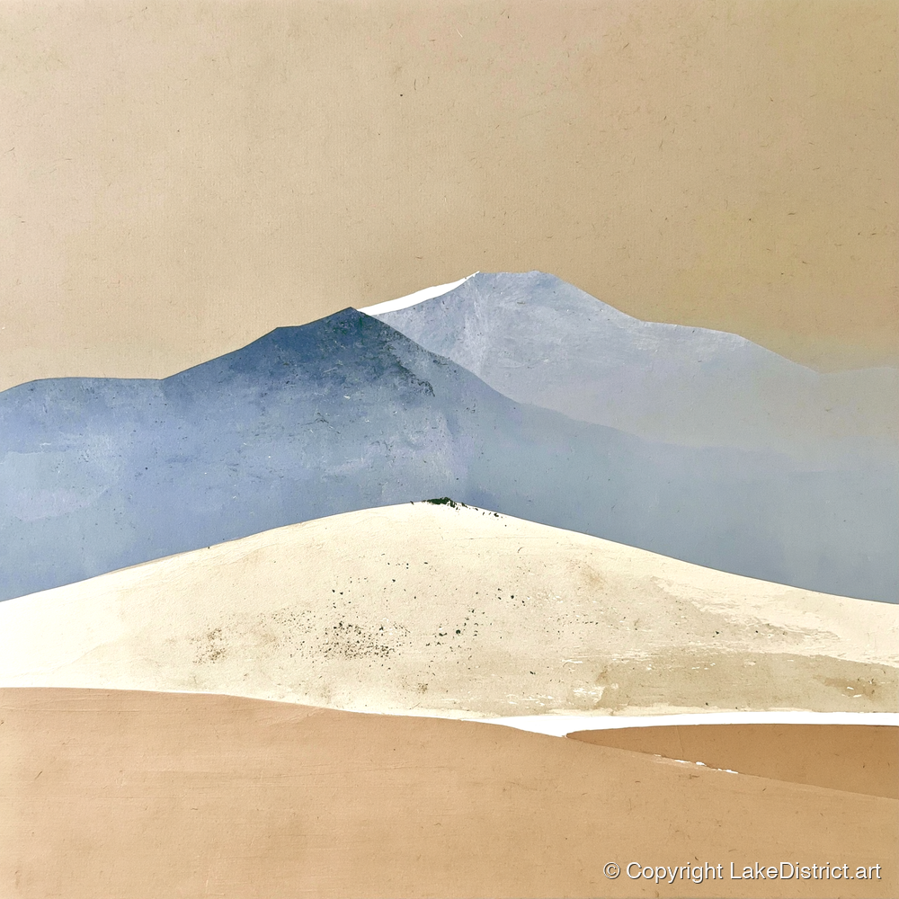 Slate Peaks and Ochre Fells - lake district fell art print and canvas by Phillip Marbury A.I