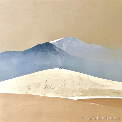 Slate Peaks and Ochre Fells - lake district fell art print and canvas by Phillip Marbury A.I