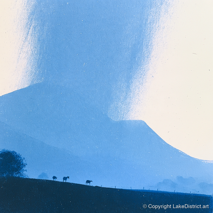Storm Clouds Over Blue Fells - lake district sky art print and canvas by Jasper Flint A.I
