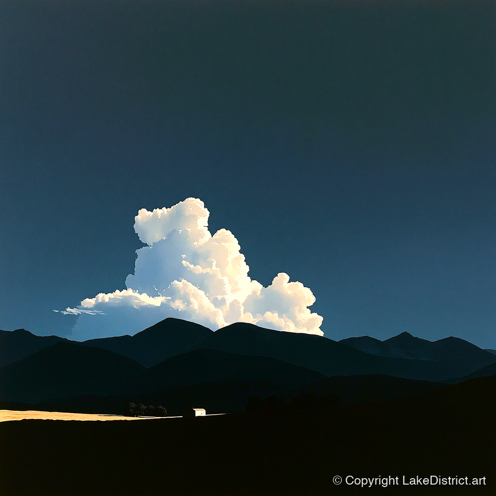 Storm Clouds Over Dark Fells - lake district sky art print and canvas by Adelaide Calloway A.I