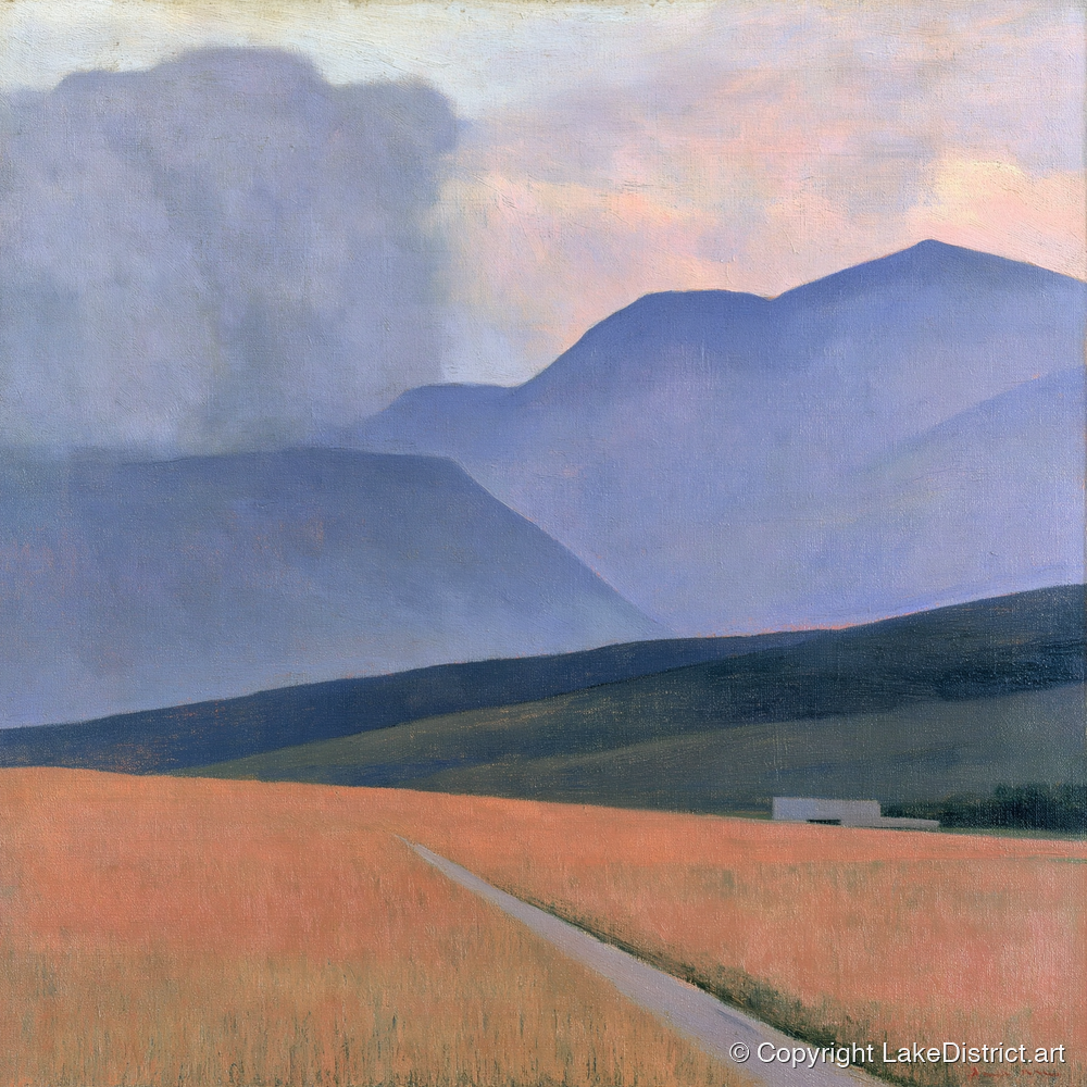 Storm Clouds Over Lavender Fells - lake district sky art print and canvas by Alistair Thorne A.I