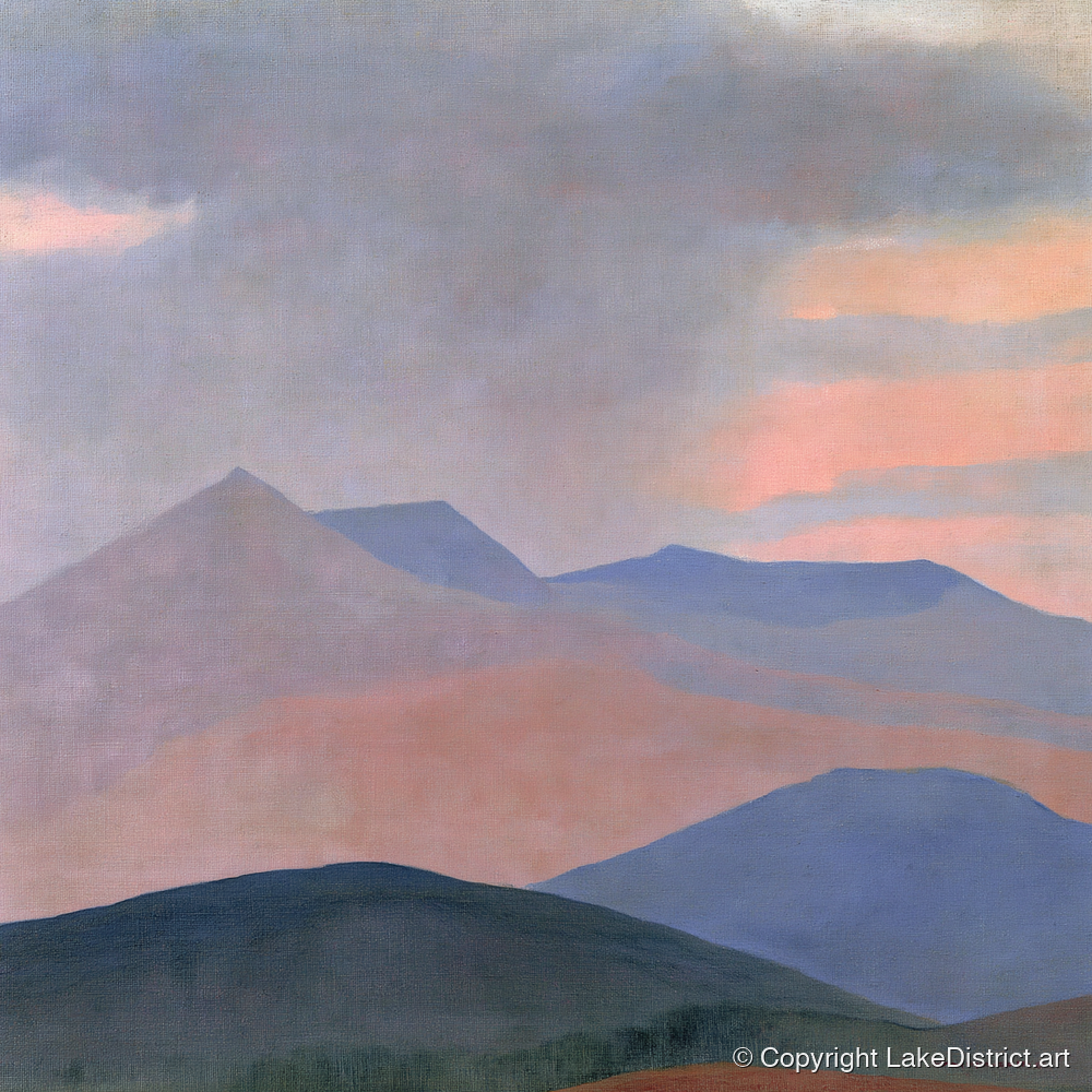Storm Clouds Over Pastel Fells - lake district sky art print and canvas by Alistair Thorne A.I