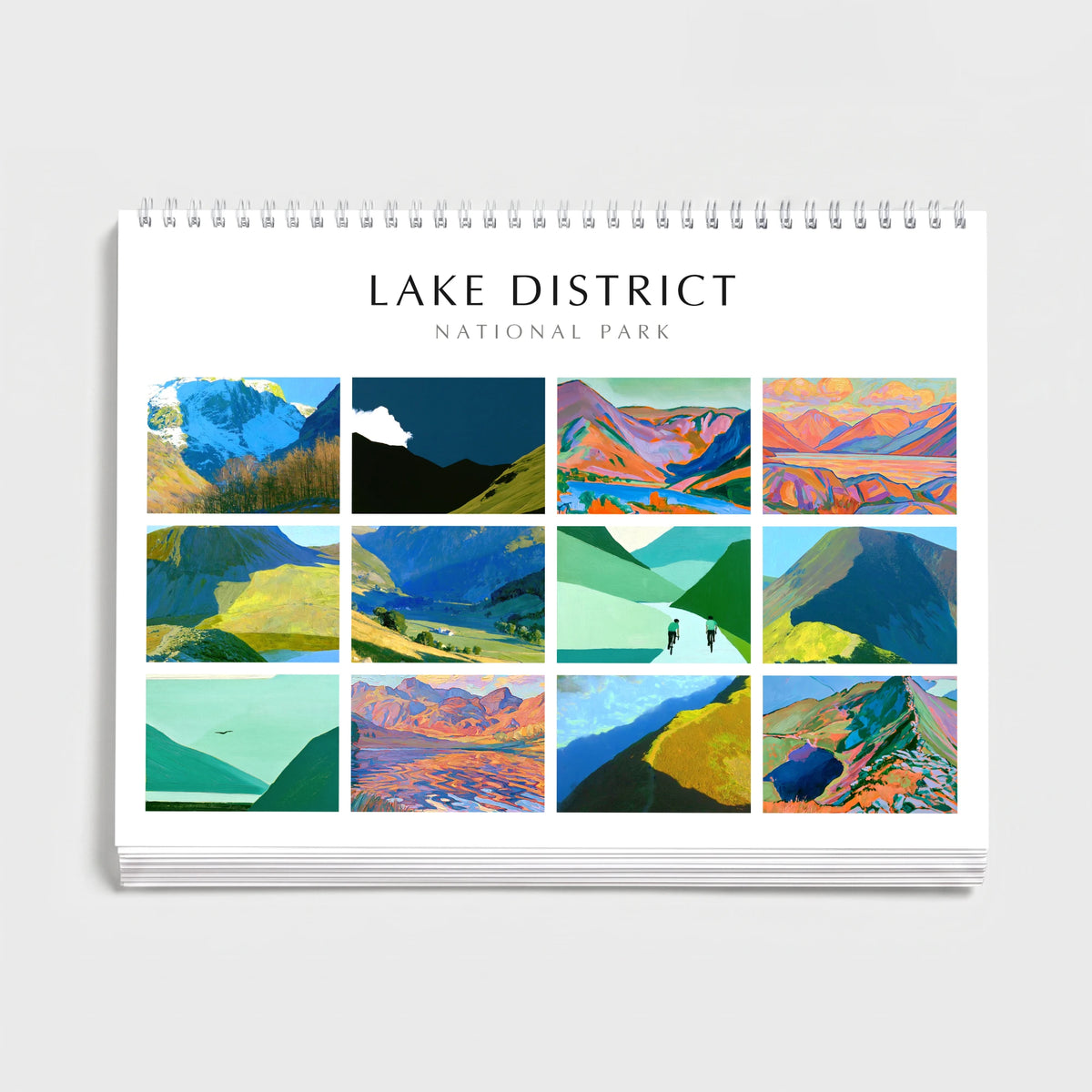The Lake District 2027 wall calendar cover — all twelve monthly paintings