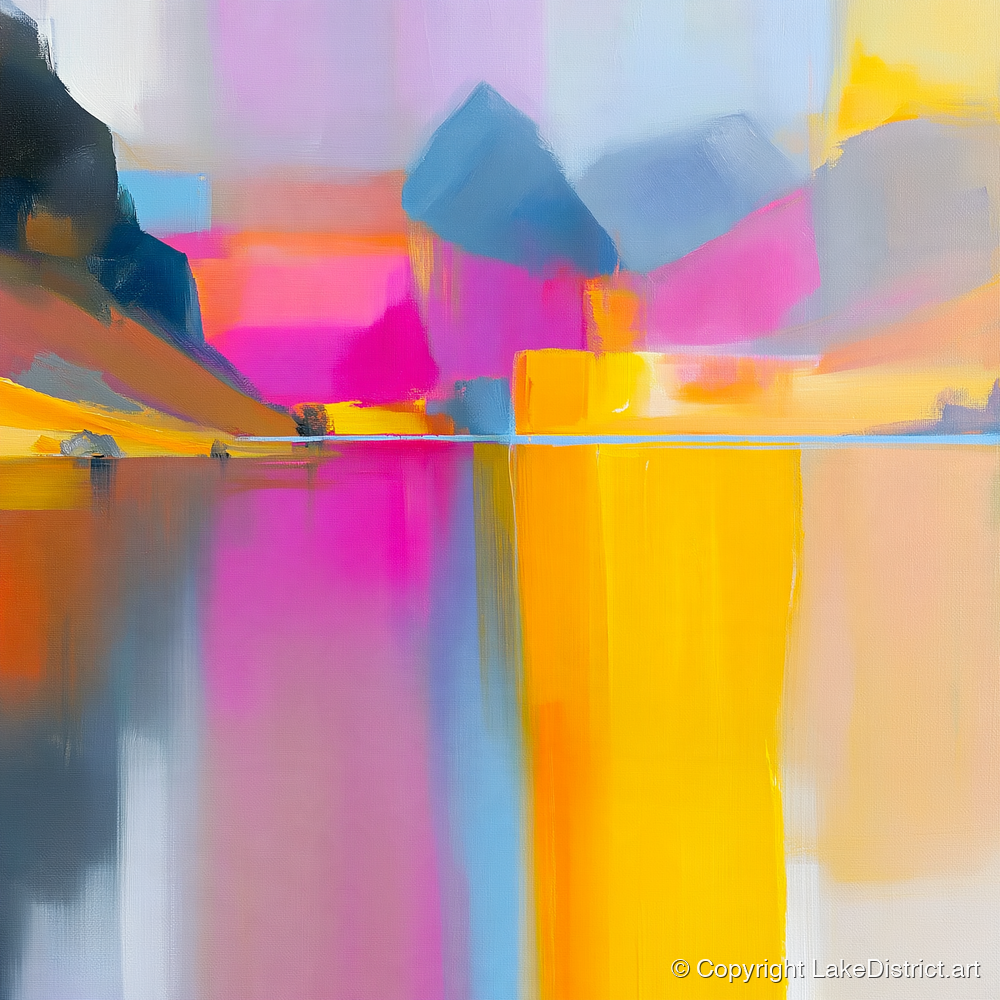 Vibrant Fells Above Loweswater - lake district lake art print and canvas by Imogen Tate A.I