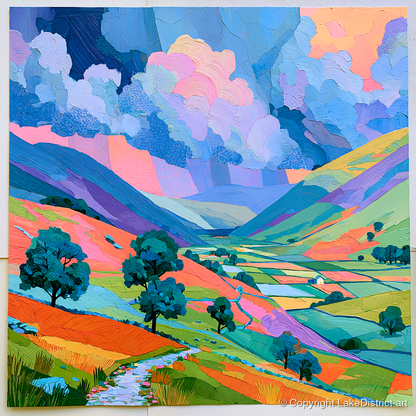Vivid Storm Clouds Over Fells - lake district sky art print and canvas by Sylvia Carmichael A.I