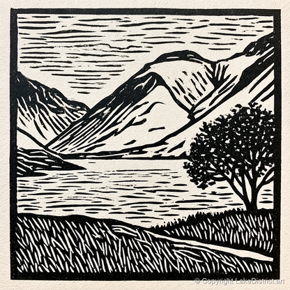 Wasdale in Black and White - lake district valley art print and canvas by Isaac Denton A.I
