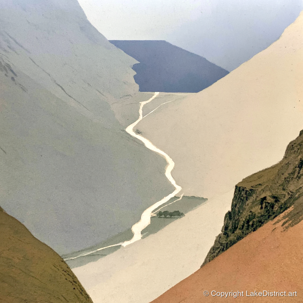 Wasdale Valley From Great Gable - lake district fell art print and canvas by Phillip Marbury A.I