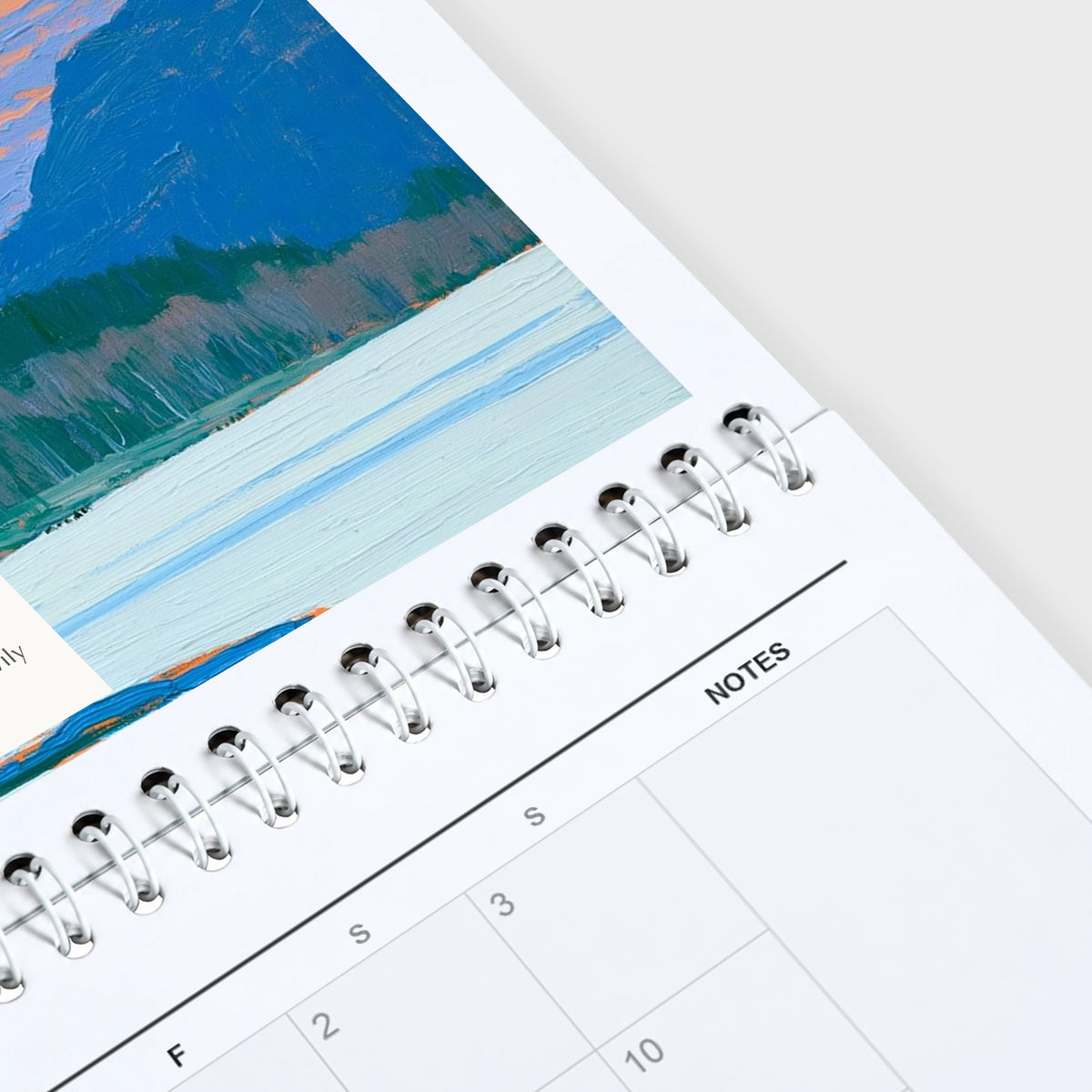 Windermere 2027 wall calendar hanging in a corner
