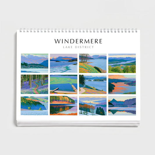 Windermere 2027 wall calendar cover — all twelve monthly paintings